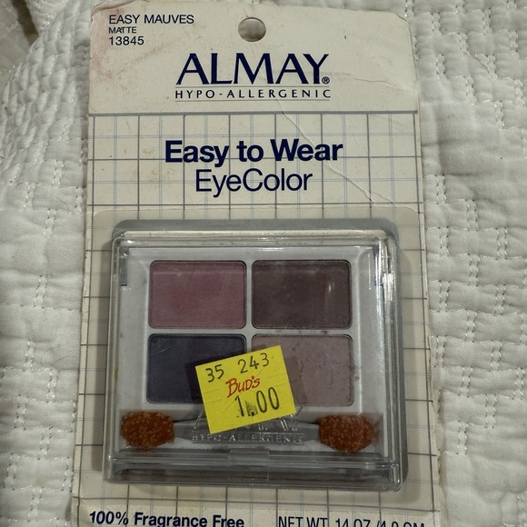 ALMAY Easy To Wear  EYE COLOR  NOS Mauves Matte 13845 Vtg NEW Sealed EyeShadow - Picture 1 of 2
